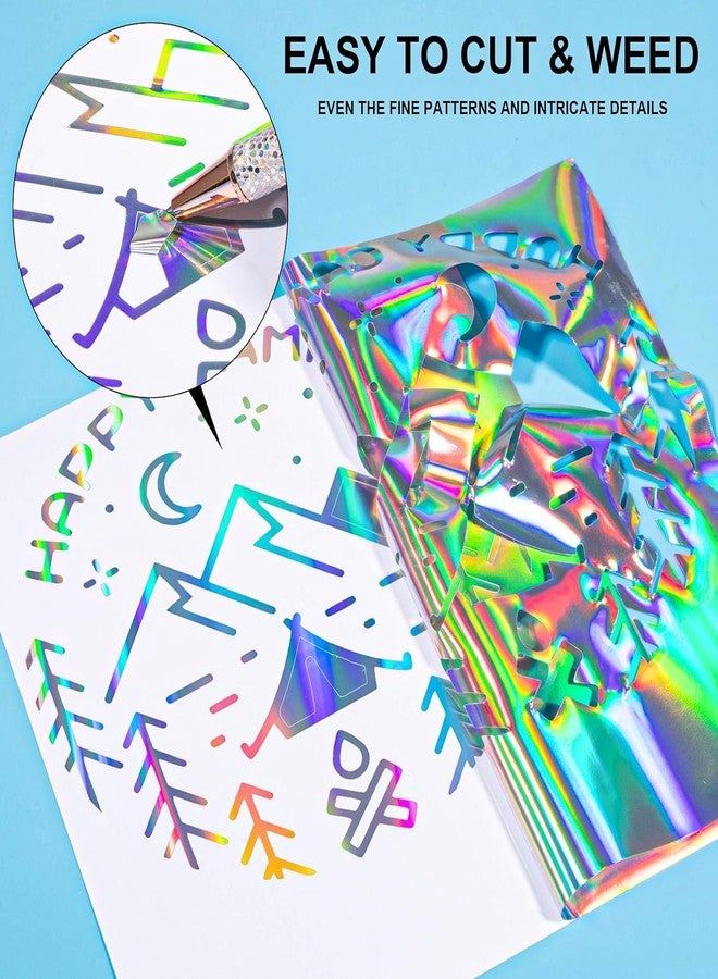 ERATO ورق فينيل إراتو الفضي بألوان قوس قزح، ذاتي اللصق، 30 × 60 سم، ورق جدران زخرفي للأعمال اليدوية - Image 3